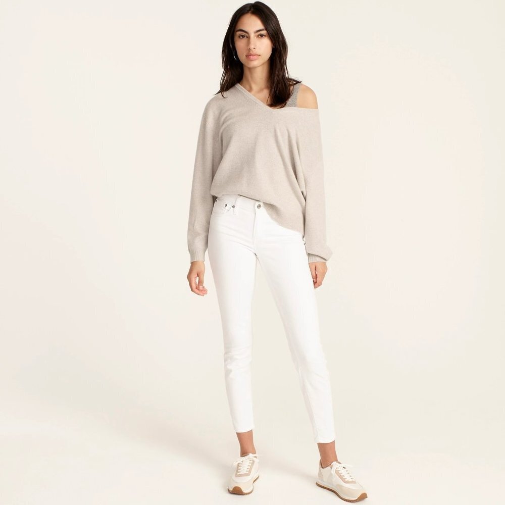 J. Crew Toothpick Jean White size 24 Skinny leg